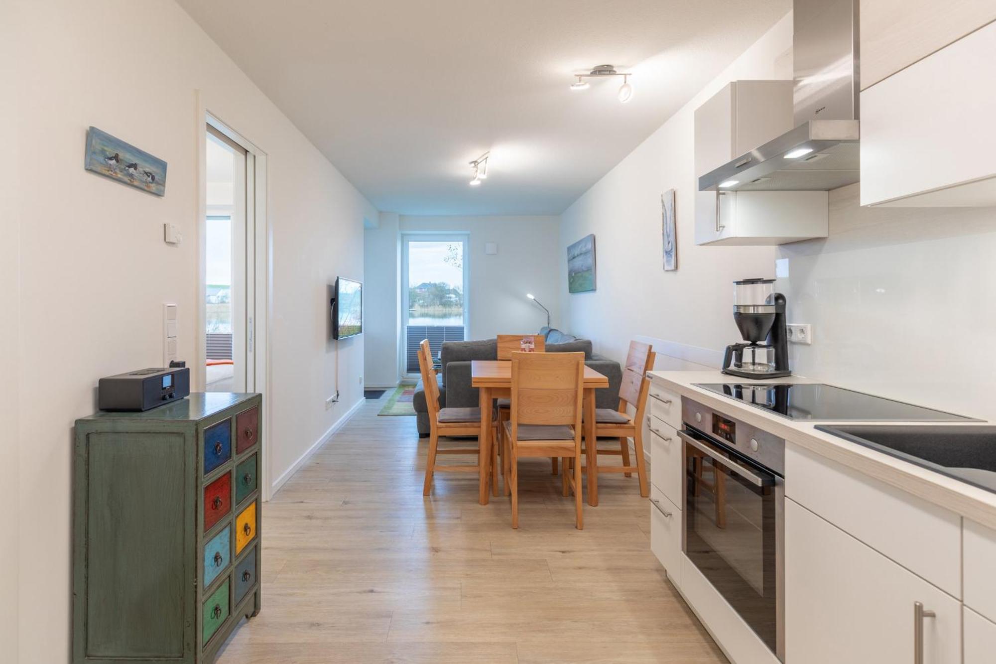 Ferienwohnung "Halligstork" Direkt Am Nordseedeich Mit Blick Auf Den See Nordstrand Exterior foto